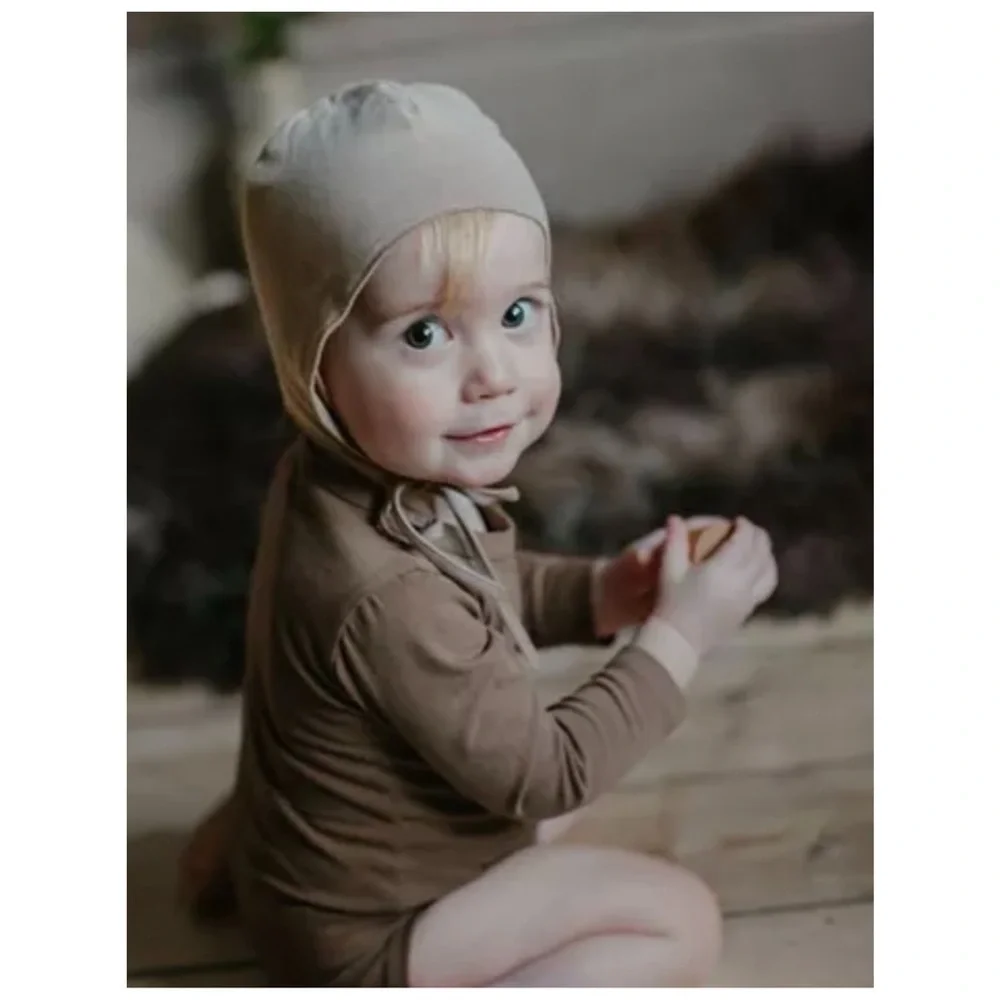 The Simple Folk | Organic Cotton Essential Bonnet Blush | 0/6 M